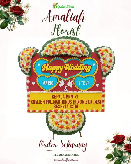 Papan Bunga Pernikahan Galela